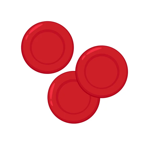 Vektorová Ilustrace Erytrocytů Červených Krvinek Červené Krvinky Bílém Pozadí — Stockový vektor