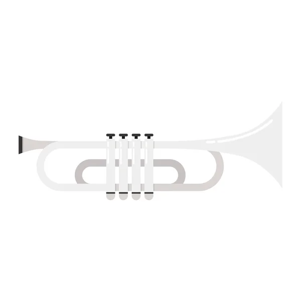 Trumpet Vector Trumpet White Background — Archivo Imágenes Vectoriales