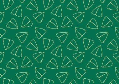 Samosa şablonu. Samosa, Hint usulü, lezzetli hamur işi vektör şablonu..