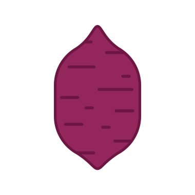 Kızarmış tatlı patates. Kızarmış patates logosu tasarımı. Japon Tatlı Patates.