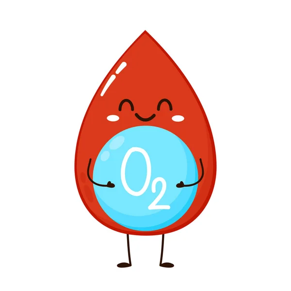 红血球特征设计 红血球载体 空余的文字空间 水的符号向量 氧O2分子模型蓝色和化学公式 — 图库矢量图片