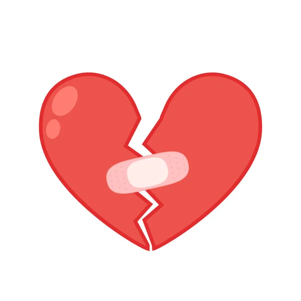 Heart Broken Icon Gebrochenes Herz Vektor Isoliert Symbol Emoji Illustration — Stockvektor