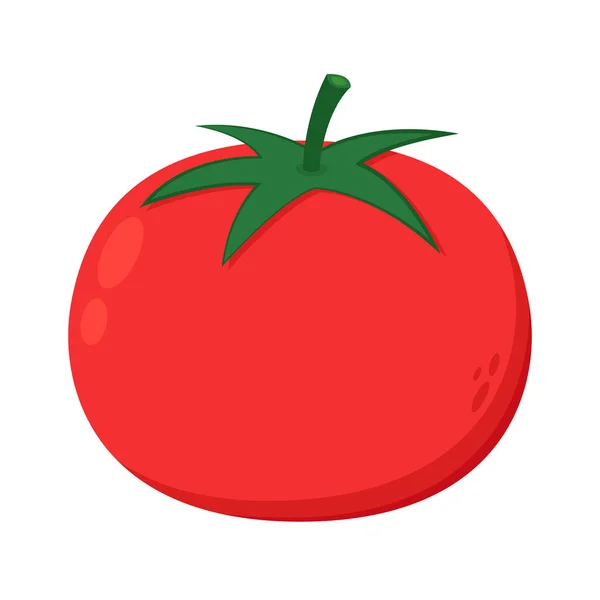 Tomate Sobre Fondo Blanco Ilustración Vectorial Tomate Fresco — Vector de stock