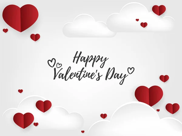 Valentinstag Hintergrund Von Vielen Winzigen Roten Herzen Auf Weißem Himmel lizenzfreie Stockvektoren