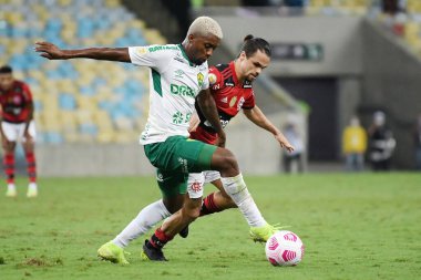 Rio de Janeiro, Brezilya, 17 Ekim 2021 Cuiab ile oynanan maçta Brezilya Stadyumu 'nda oynanan maçta Cuiab' a karşı oynandı..