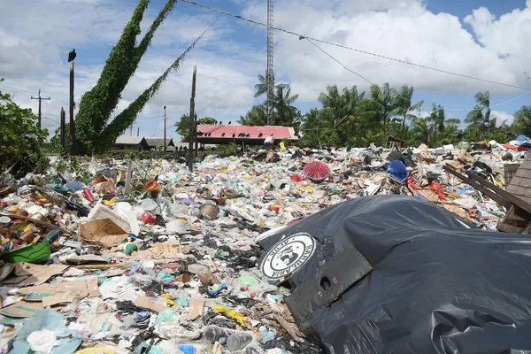 Afu, Brezilya, 11 Kasım 2021 Afu şehrinin açık hava çöplüğü, Maraj adası, Par eyaleti.