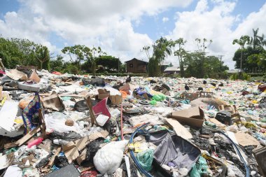 Afu, Brezilya, 11 Kasım 2021 Afu şehrinin açık hava çöplüğü, Maraj adası, Par eyaleti.