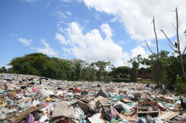Afu, Brezilya, 11 Kasım 2021 Afu şehrinin açık hava çöplüğü, Maraj adası, Par eyaleti.