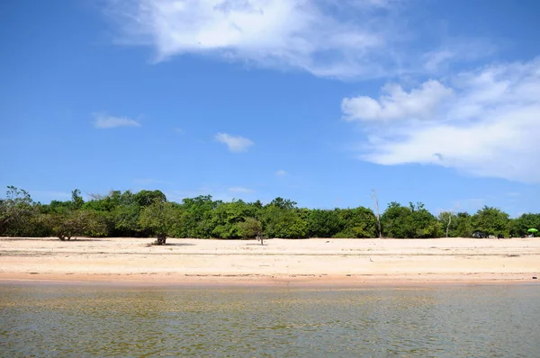 Pohled Sladkovodní Pláž Řeky Tapajos Alter Cho Státě Par Severní — Stock fotografie