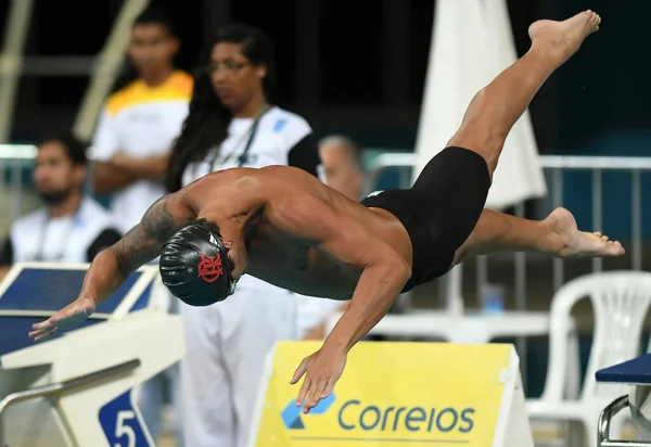 Rio Janeiro Brasile Aprile 2018 Nuotatori Durante Trofeo Maria Lenk — Foto Stock