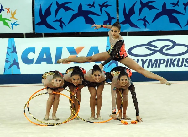 2007年7月14日 巴西里约热内卢 巴西体操队参加了在里约热内卢举行的泛美运动会 — 图库照片