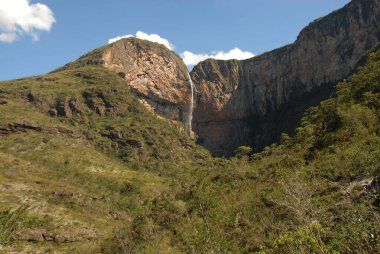 Minas Gerais,February 20, 2016Waterfall of the Tabuleiro, 3rd highest waterfall in Brazil, located in the Espinhao mountain range in the municipality of Conceio do Mato Dentro,Brazil.