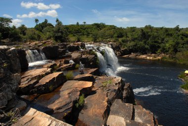 Minas Gerais, February 22, 2016Grande waterfall, located in the Cip mountain range within Zareia Park in the state of Minas Gerais, Brazil.
