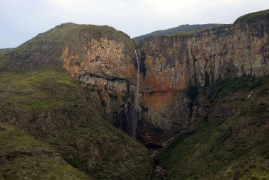 Minas Gerais,February 20, 2016Waterfall of the Tabuleiro, 3rd highest waterfall in Brazil, located in the Espinhao mountain range in the municipality of Conceio do Mato Dentro,Brazil.
