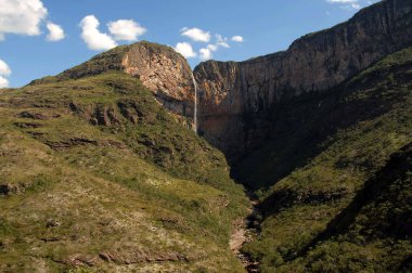 Minas Gerais,February 20, 2016Waterfall of the Tabuleiro, 3rd highest waterfall in Brazil, located in the Espinhao mountain range in the municipality of Conceio do Mato Dentro,Brazil.