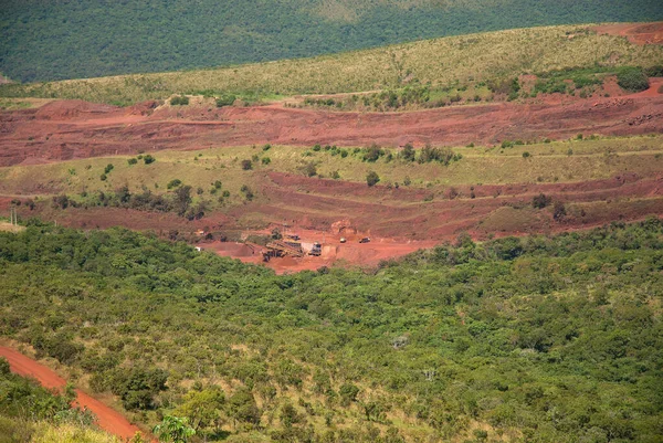 Corumb Brasil Agosto 2006 Vista Mineradora Exploração Minério Ferro Região — Fotografia de Stock