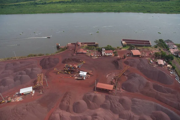 Corumb Brazil August 2006 Paraguay River Iron Ore Stored Paraguay — стоковое фото