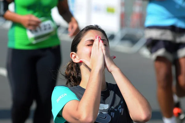 Rio Janeiro Brazil May 2016 Participating Runners Thrilled Show All — Fotografia de Stock