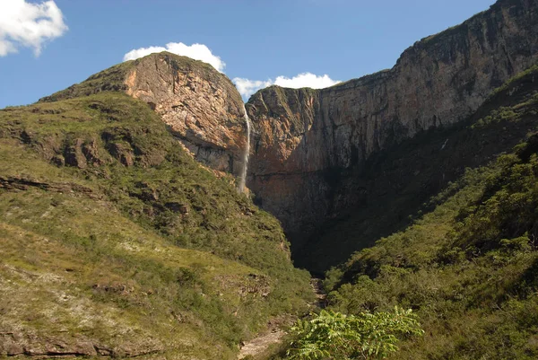Minas Gerais,February 20, 2016Waterfall of the Tabuleiro, 3rd highest waterfall in Brazil, located in the Espinhao mountain range in the municipality of Conceio do Mato Dentro,Brazil.