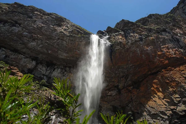 Minas Gerais Fevereiro 2016Cachoeira Tabuleiro Terceira Maior Cachoeira Brasil Localizada — Fotografia de Stock