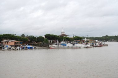 Afu, Par, Brezilya, 11 Kasım 2021 Liman ve nehir kenti Afu, Amazon bölgesinde Maraj adası.