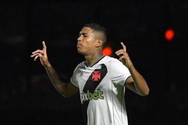 Rio de Janeiro, Brezilya, 30 Ocak 2022 Vasco takımından futbolcu Raniel, Boavista ile oynanan maçta Carioca şampiyonluğu için Sao Januario Stadyumu 'nda mücadele etti..