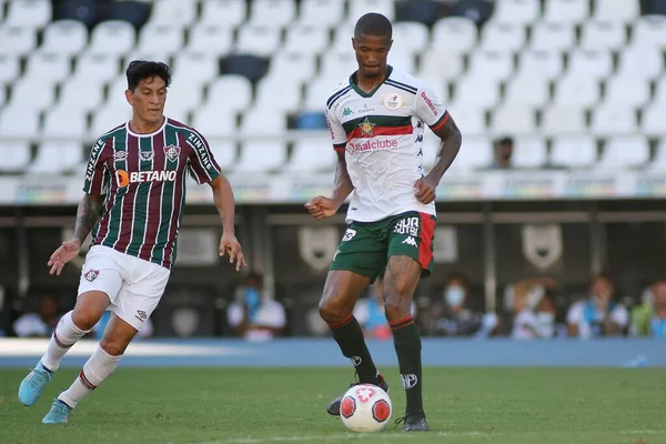 Rio Janeiro 2022 Flamengo Atltico Jogadores Durante Uma Partida Contra — Fotografia de Stock