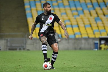 Rio de Janeiro, Brezilya, 20 Mart 2022 Vasco takımından Juan Quintero, Carioca Carioca Stadyumu 'nda oynanan maç sırasında.