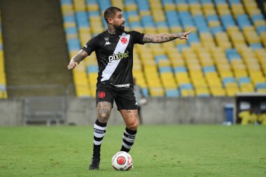 Rio de Janeiro, Brezilya, 20 Mart 2022 Vasco takımından Juan Quintero, Carioca Carioca Stadyumu 'nda oynanan maç sırasında.