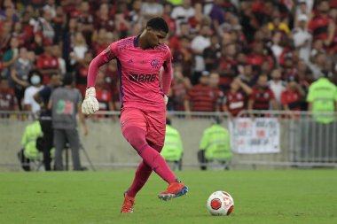 Rio de Janeiro (RJ), 07 / 30 / 2022 - Flamengo-Atltico-GO, Atltico-GO 'ya karşı oynanan karşılaşmada oyuncular, Mrio Filho Stadyumu' nda (Maracan Filho Stadyumu) düzenlenen 2022.) 