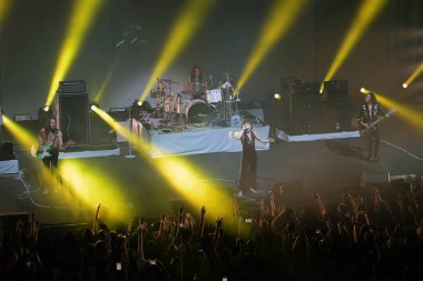 Rio de Janeiro, Brezilya, 3 Mayıs 2022. Bando Greta Van Fleet, Rio de Janeiro 'daki Qualistage' da serginin sunumu sırasında.