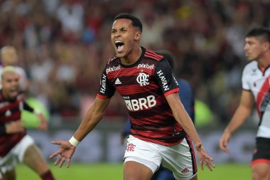 Rio de Janeiro (RJ), 07 / 30 / 2022 - Flamengo-Atltico-GO - Flamengo oyuncusu Lazaro, Mrio Filho Stadyumu 'nda (Maracan Filho Stadyumu) düzenlenen 2022 Brezilya Şampiyonası' nın yirminci turu için geçerli olan Atltico-GO maçında golünü kutluyor.) 