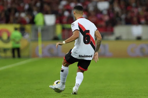 Rio Janeiro 2022 Flamengo Atltico Jogadores Durante Uma Partida Contra — Fotografia de Stock