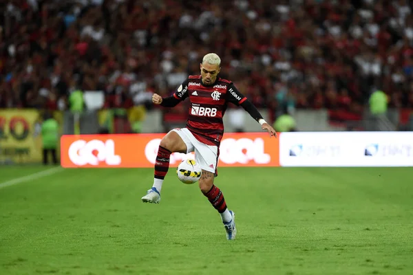 Rio de Janeiro, Brazil,July 30, 2022. Football player Matheuzinho of flamengo team, during the game Flamengo x Atltico-GO for the Brazilian Championship at maracan stadium.