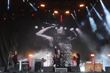 Rio de Janeiro, Brezilya, 2 Eylül 2022. Amerikalı heavy metal grubu Metal Allegiance Rio 2022 'de, Rio de Janeiro' da Rock 'ta bir konser verdi..