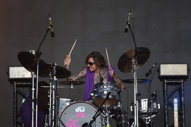 Rio de Janeiro, Brezilya, 9 Eylül 2022. Rio 2022 'deki Rock' ta, Rio de Janeiro şehrindeki gösteri sırasında atmosfer. 