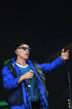 Rio de Janeiro, Brezilya, 9 Eylül 2022. Rio de Janeiro şehrinde, Rio 2022 Rock 'ta bir konser sırasında, nx 0' dan Di Ferrero vokalisti.