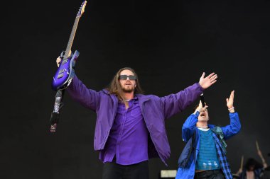 Rio de Janeiro, Brezilya, 9 Eylül 2022. Şarkıcı Vitor Kley, Rio 2022 'deki Rock konserinde, Rio de Janeiro şehrinde.