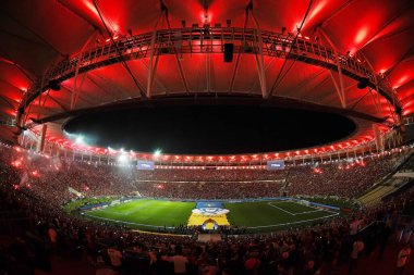 Rio de Janeiro, Brezilya, 19 Ekim 2022. Flamengo-Corinthians maçından önce Brezilya Kupası finali için Flamengo taraftarlarıyla dolu Maracan Stadyumu.
