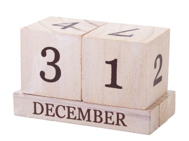 kırpma yolu ile 31 Aralık kalender