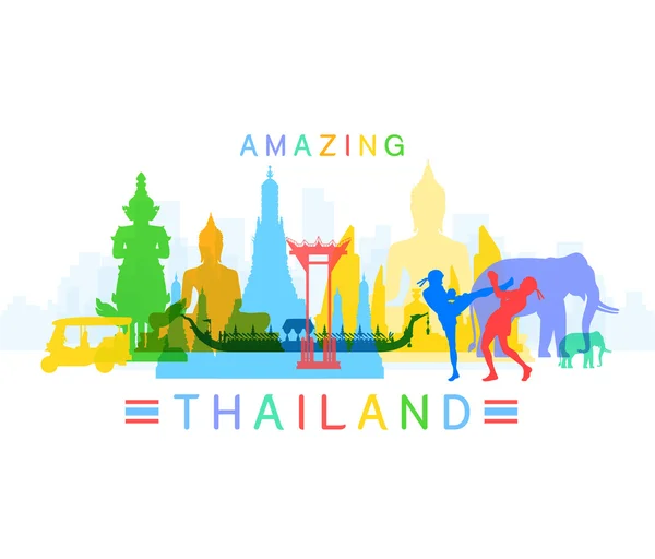 Thaïlande incroyable — Image vectorielle