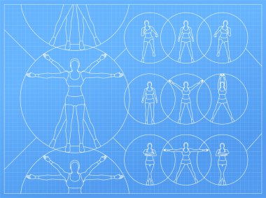 kadın fitness vektör