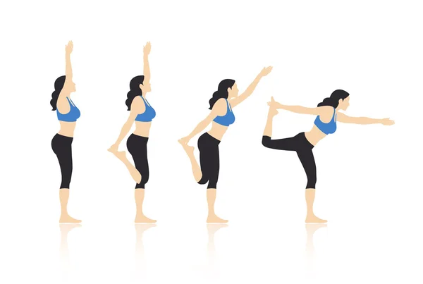 Yoga posa vettoriale — Vettoriale Stock