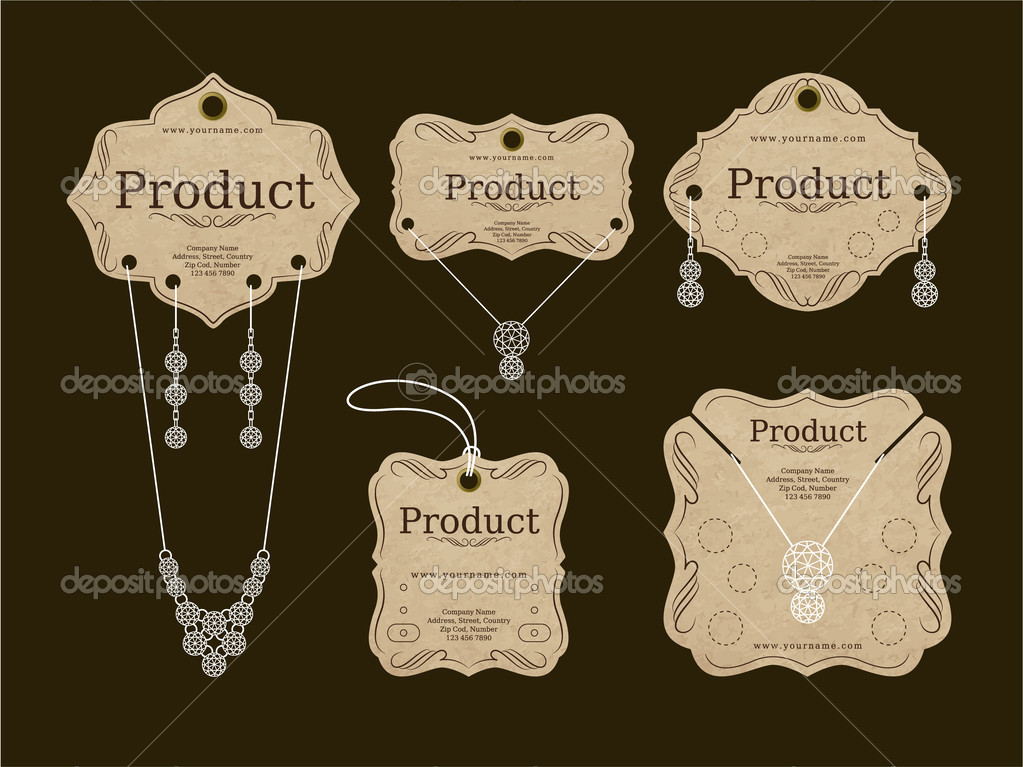 Jewelry Tags Design Stock Vector by ©woravitworapani 51061733