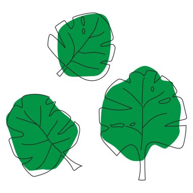 Bahçe yeşili çalılar. Egzotik duvar kağıdı. Palmiye yaprakları. Tekstil tasarımı. Doğa geçmişi. Vektör çizimi. Resim yükle.