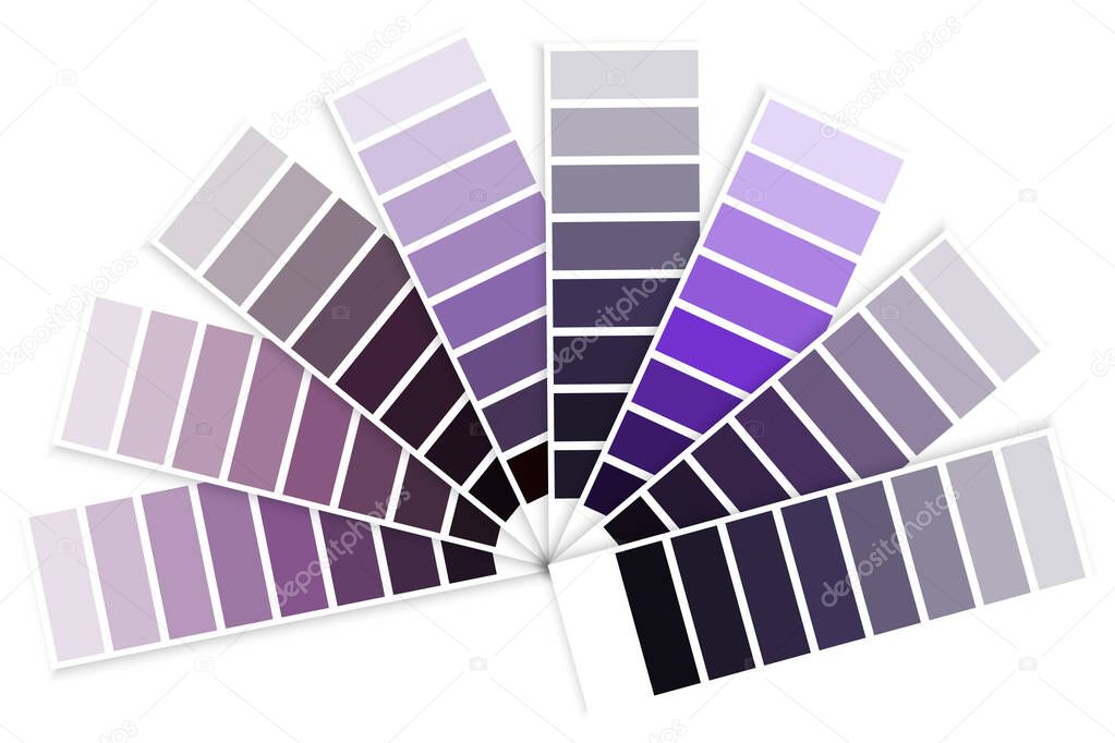 Color palette of purple. Art decor. Design template. Handwritten picture. Fashion style. Vector illustration. Stock image.