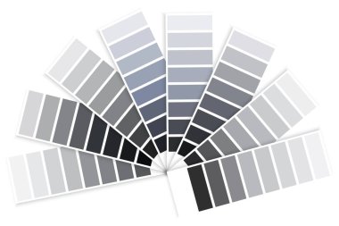 Renk paleti gri kumaş örnekleri. Sanat dekoru. Tasarım şablonu. Moda tarzı. Grafik konsepti. Vektör çizimi. Resim yükle. 