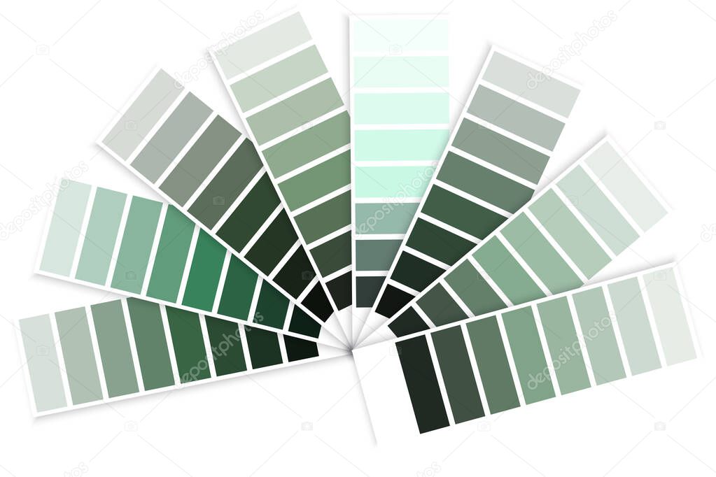 Color palette mint swatches. Pastel soft. Graphic concept. Design template. Art decor. Vector illustration. Stock image.