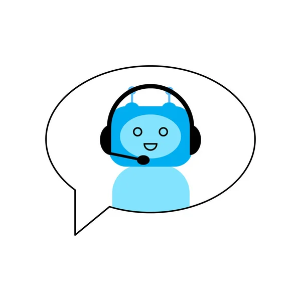 Chat bot signo. Concepto tecnológico. Asistente en línea. Elemento de chat. Robot informático. Ilustración vectorial. Imagen de stock. — Archivo Imágenes Vectoriales