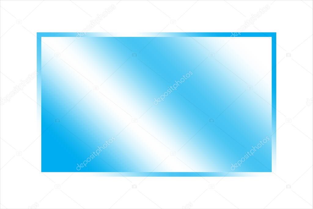 3d blue rectangular plate for banner design. Vector illustration. Stock image. 